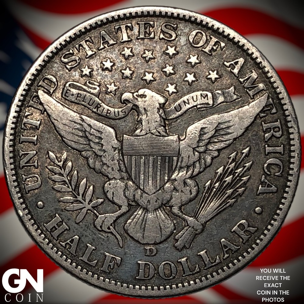 1908 D Barber Half Dollar Y1365