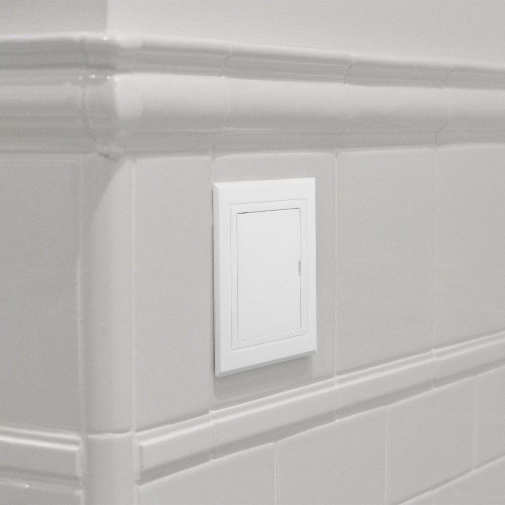 Bathroom Plumbing Access Panel Plastic Cover Plate for Drywall