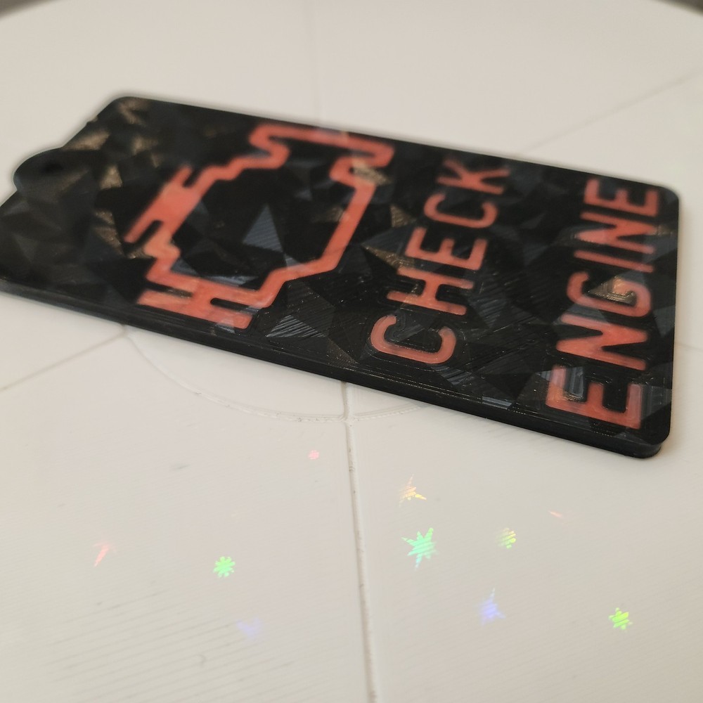 Check Engine Light Hanging Badge – Fun Interior Ornament