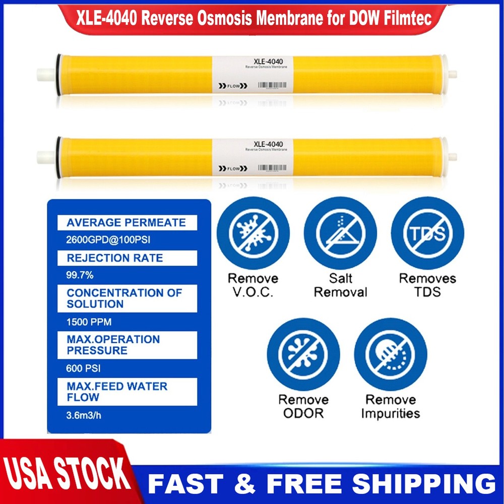 1/2PCS XLE-4040 Reverse Osmosis RO Membrane for Water Filtration System 4"x40"