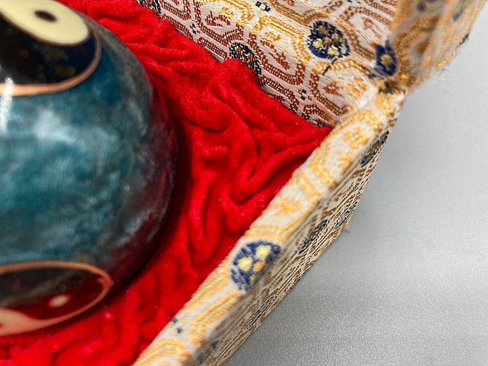 Baoding Cloisonné Authentic Yin/Yang Chime Balls, With Internal Chimes, Antique