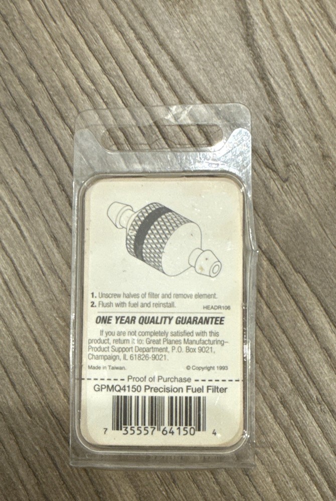 Great Planes Precision Fuel Filter GPMQ4150