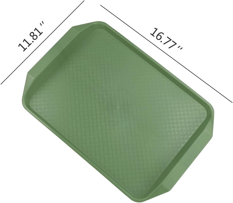 Idotry Plastic Fast Food Serving Trays 4-Pack