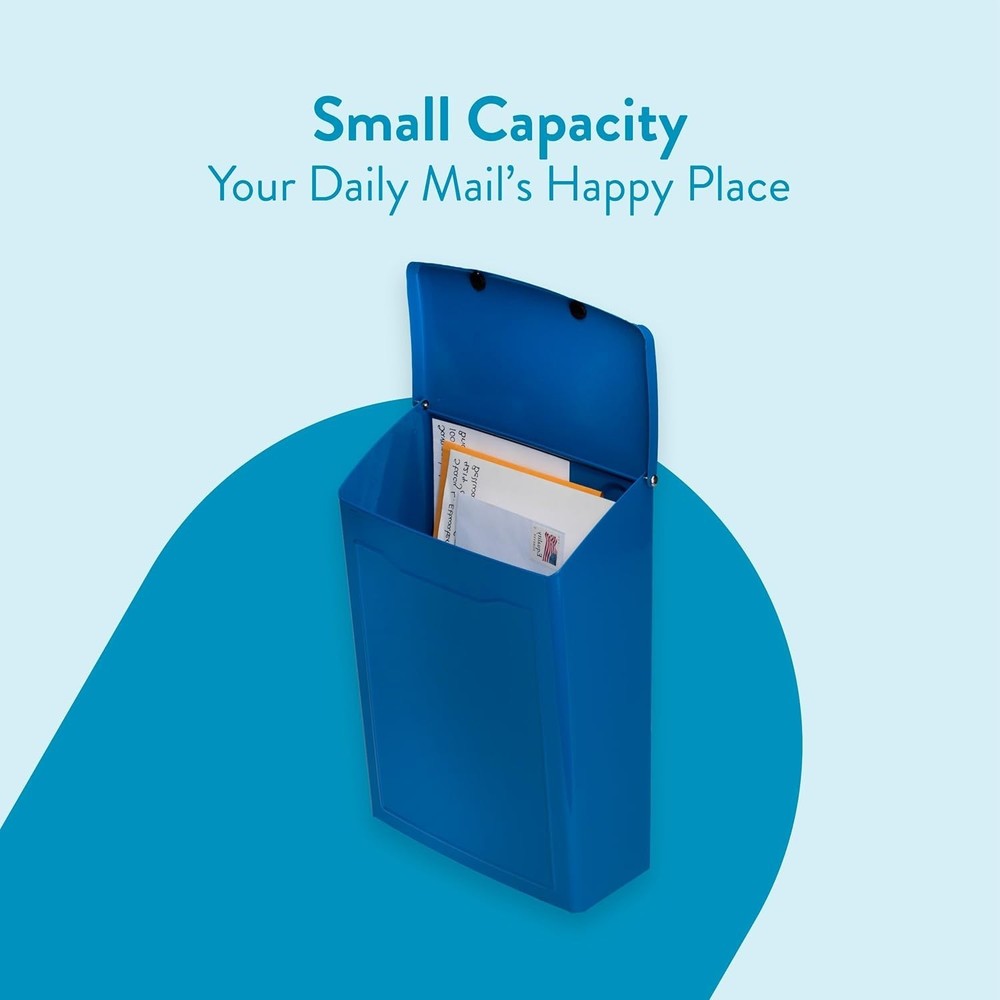 2681BE Marina Wall Mount Mailbox, C1, Blue