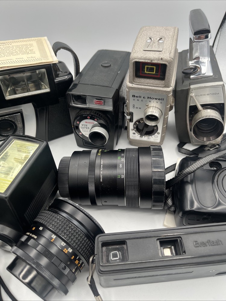Camera & Lens Lot Untested Vintage AS IS
