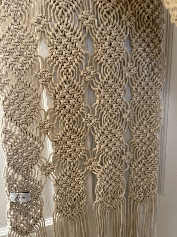 ARTISAN DE LUXE HOME MACRAME TABLE RUNNER 16"x72"