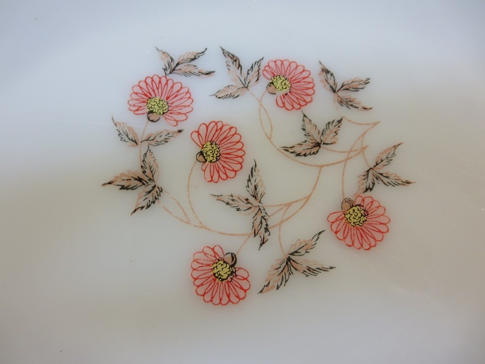 Fire-King FLEURETTE 12" Oval Serving Platter