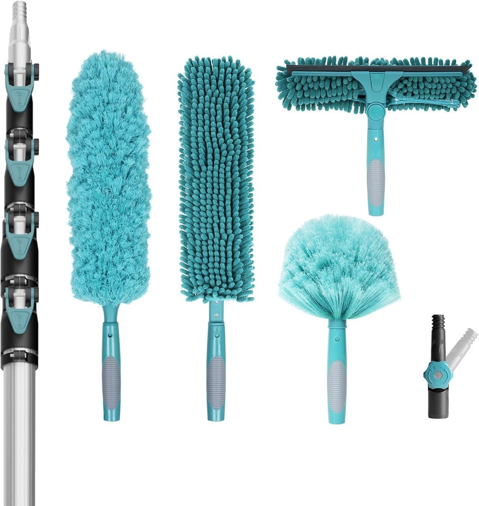 Lightweight 30FT Dusting Kit for Effortless High Cleaning and Window Care
