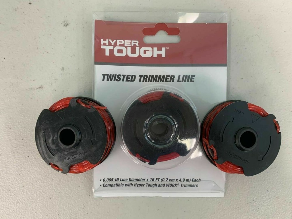 3 pack Hyper Tough Twisted Trimmer Line Replacement Spool | HT18-401-004-01