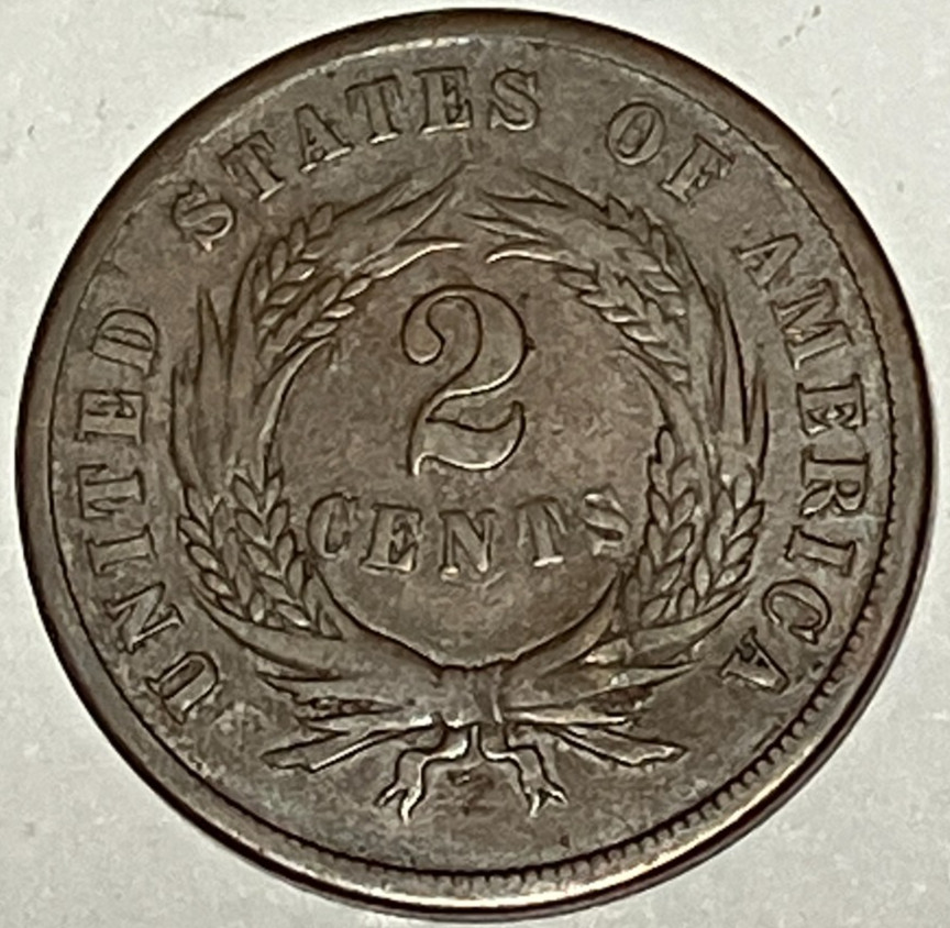 1867 2 Cent Piece ~ Fine