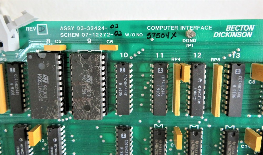 BECTON DICKINSON 03-32424-02 COMPUTER INTERFACE CLASSIFIER CARD PCB BOARD
