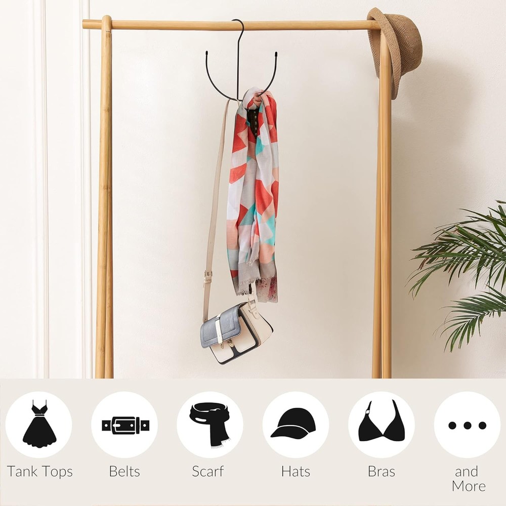 ZEDODIER Belt Hangers, Rack Black Closet Accessories 1 Pack,