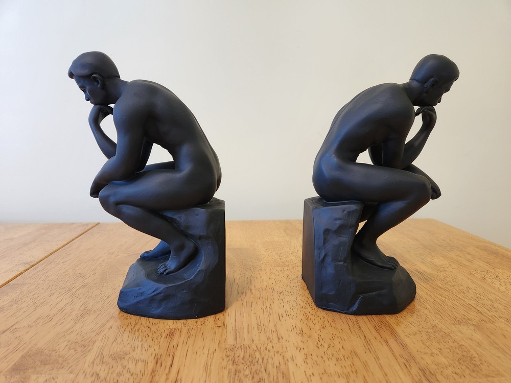 Bookends The Thinker People, Polystone, Black