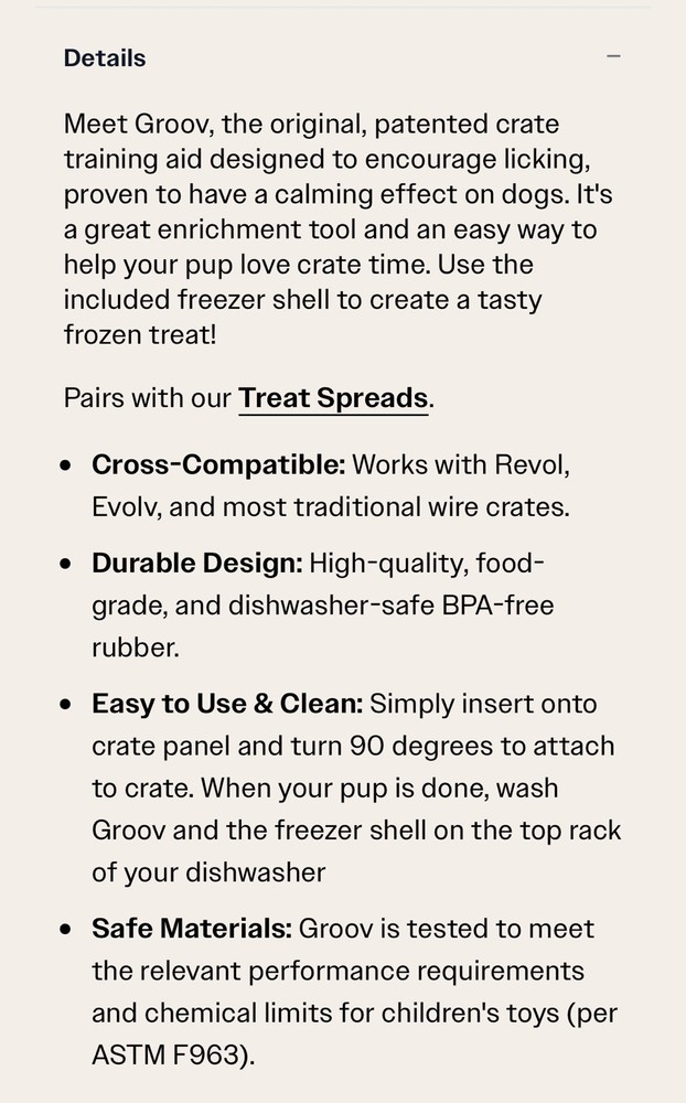 Diggs Groov Interactive Crate Training Aid For Dogs