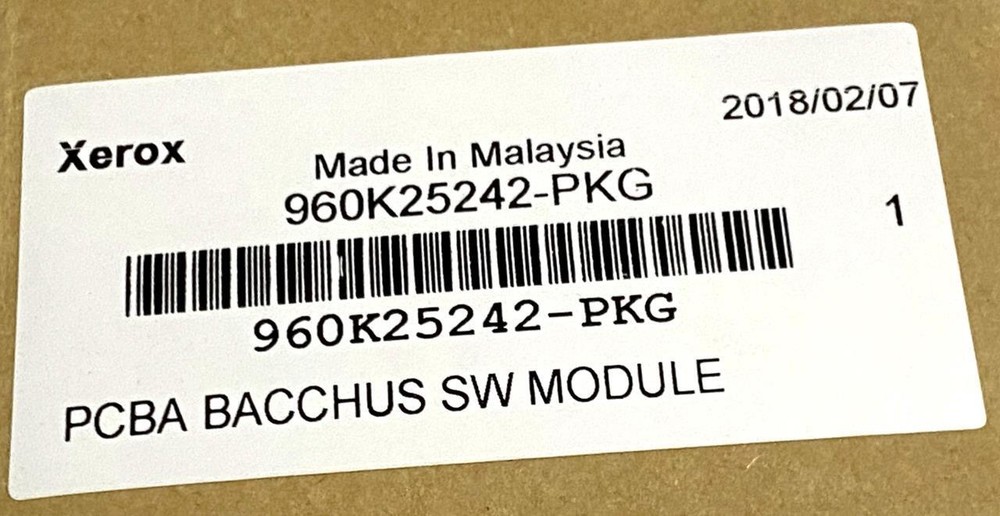Xerox 960K25242-PKG PCBA Bacchus SW Module