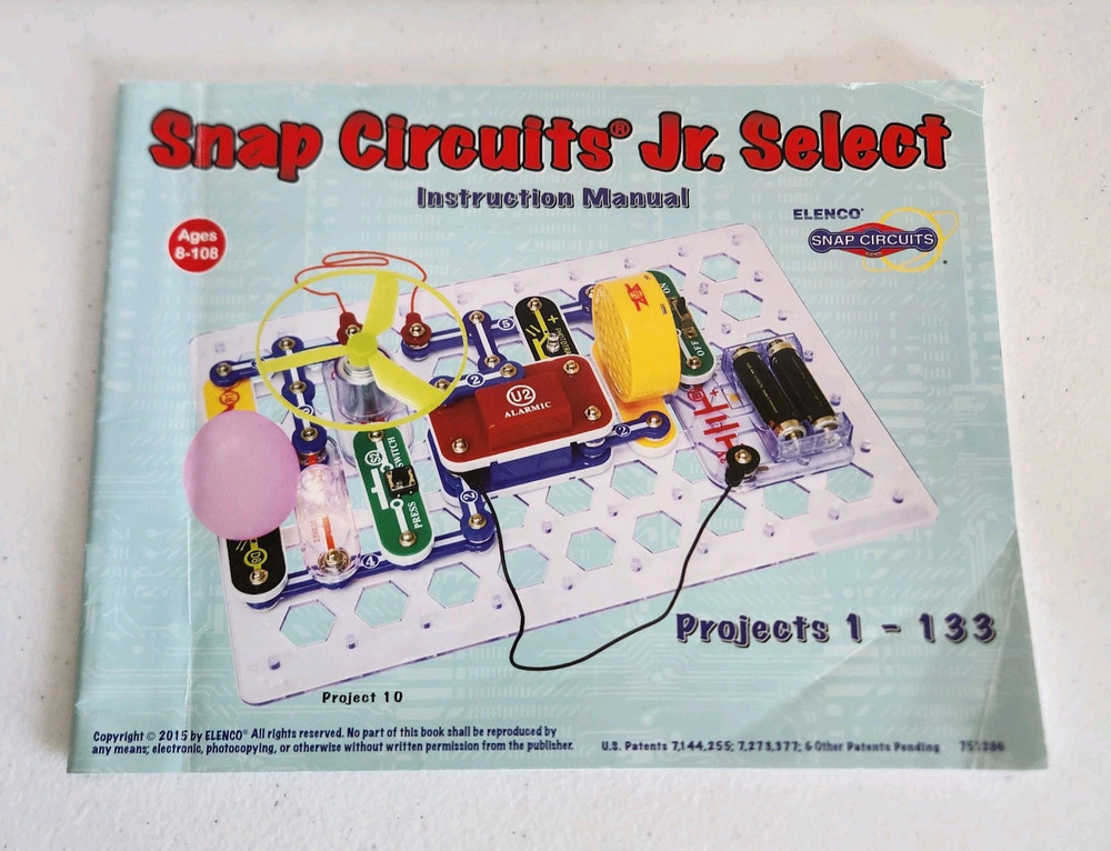Snap Circuits Jr. Select Instruction Book Manual Only Projects 1 - 133 ~