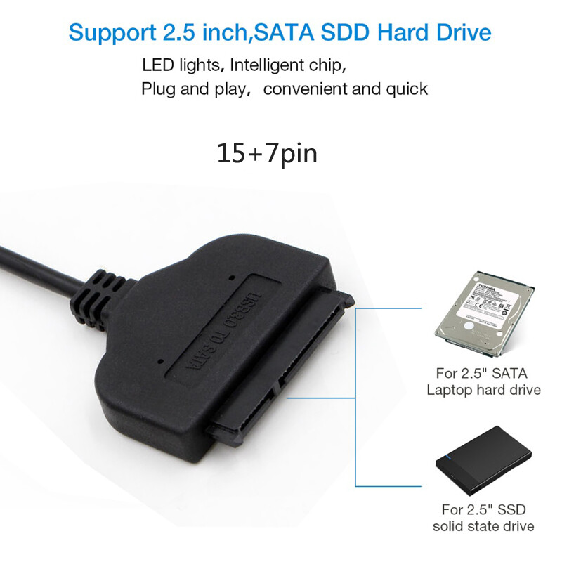 SATA to USB-C Type C Cable Adapter Data Transfer Converter for 2.5'' HDD/SSD