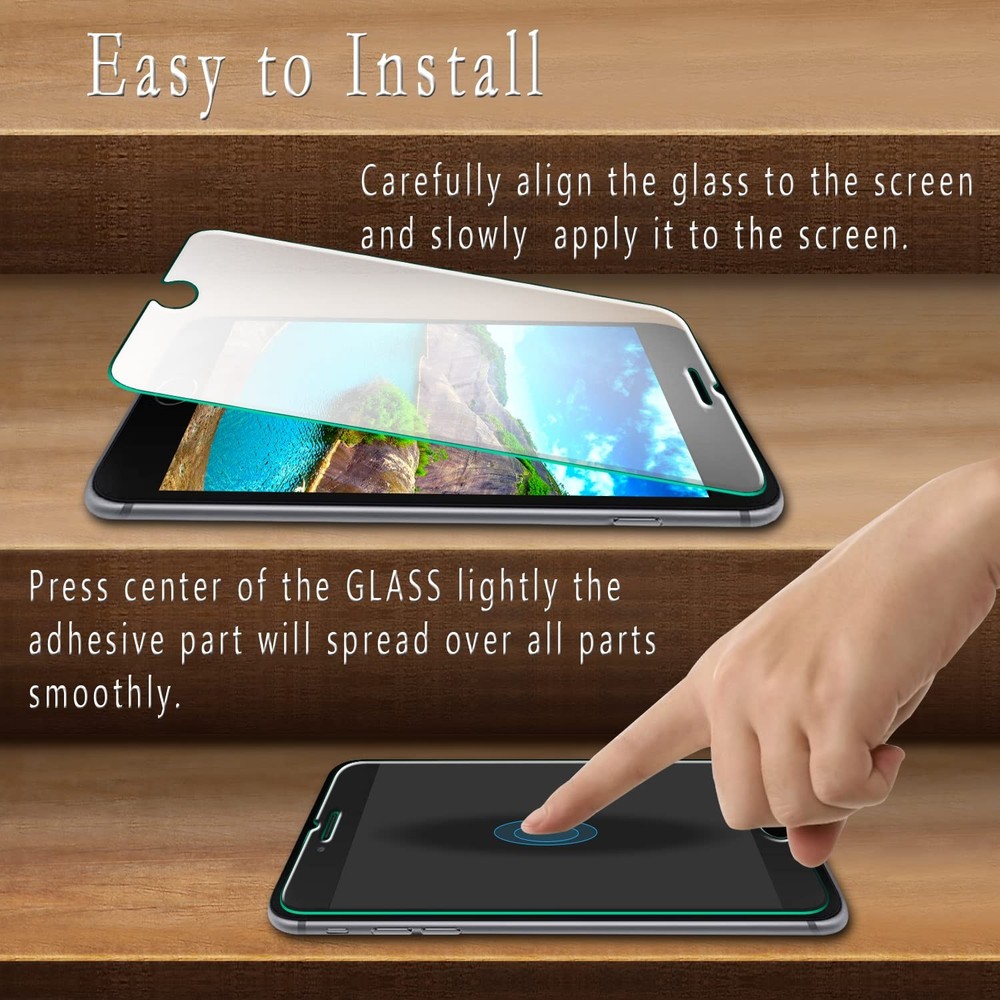 2 Pack Screen Protector for iPhone SE 3, SE 2022, iPhone SE 2, SE 2020 Temper...