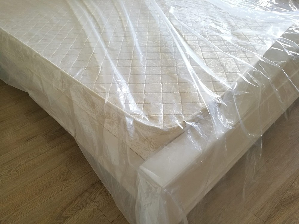 ComfortHome Mattress Bag for Moving and Storage, Queen/King (1-Pack), Clear