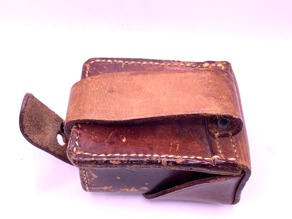 Vintage Leather ammo pouch square leather holder