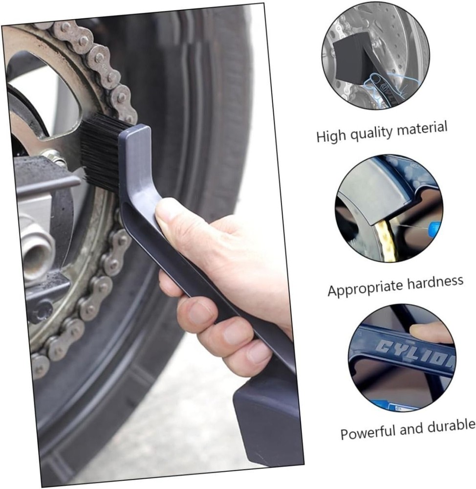 Motorcycle Chain Cleaning Brush Tool for Bikes - Durable and Efficient Scrubber