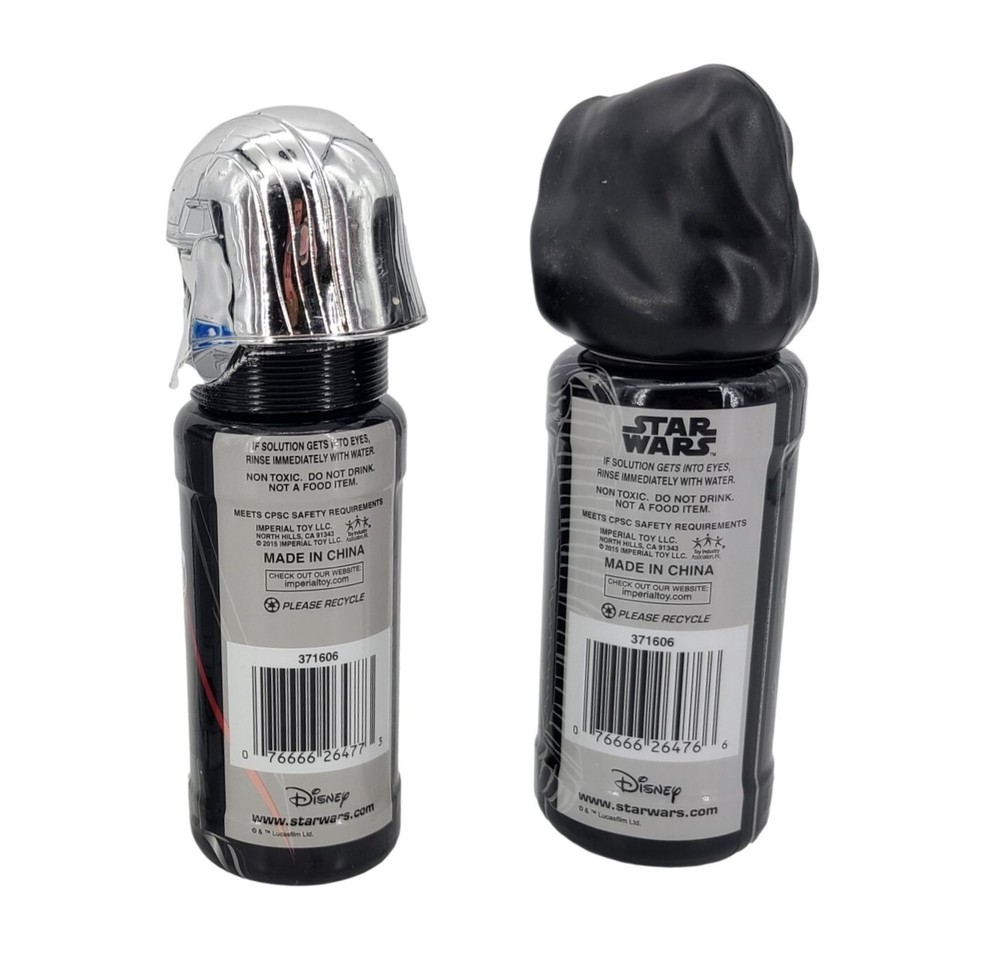 Star Wars Bubbles 2 Pack Kylo Ren Captain Phasma Bubble Solution 8 oz ea Party