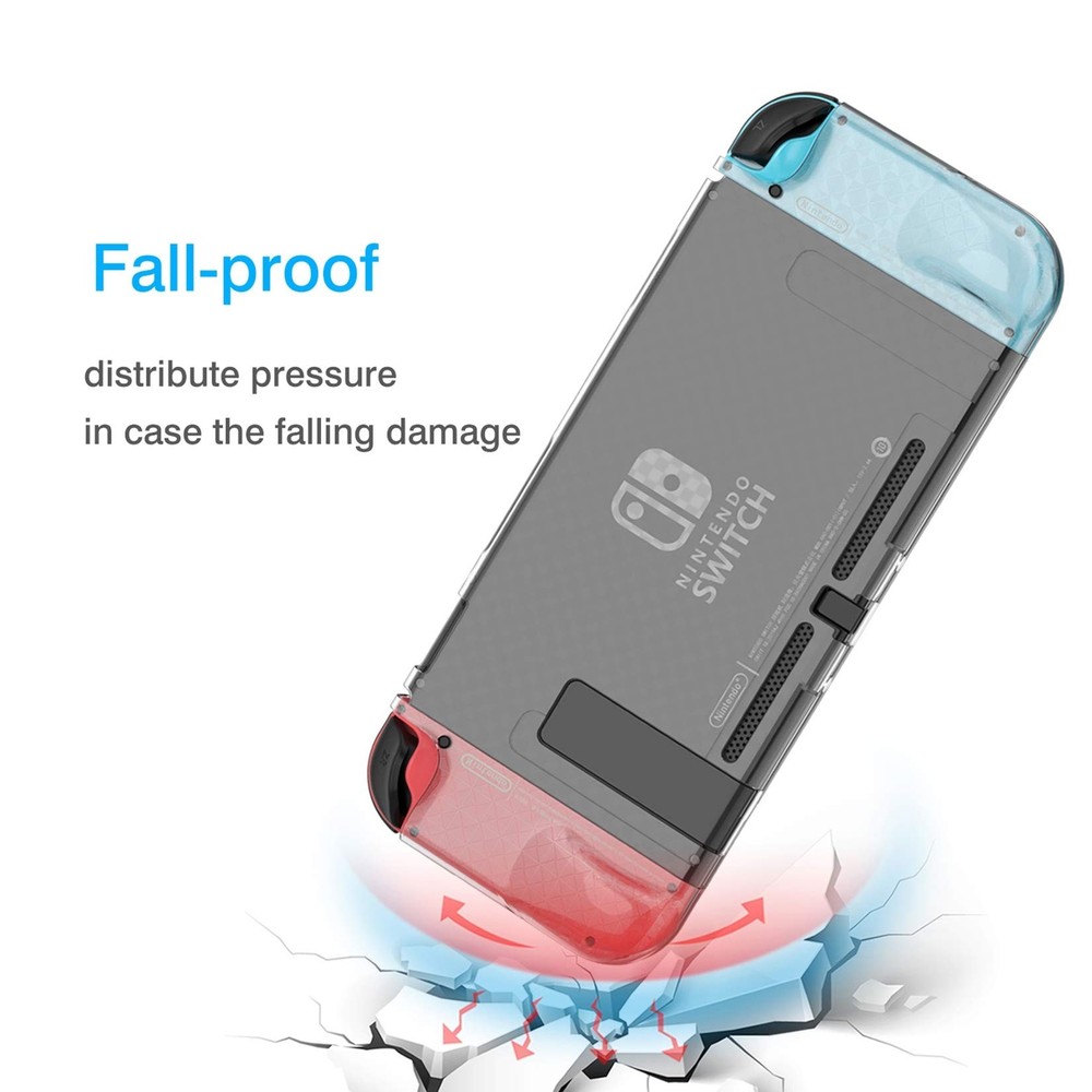 HEYSTOP Case Compatible with Nintendo Switch, Dockable Soft TPU Protective Ca...