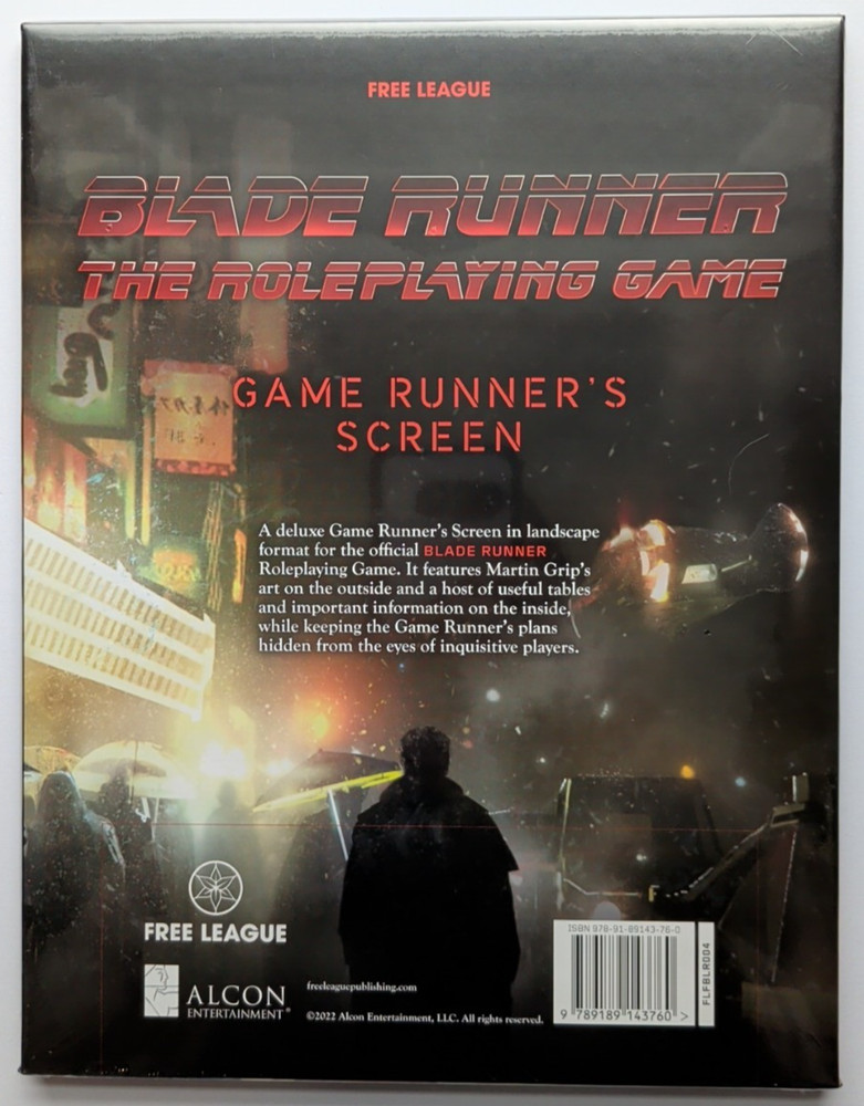 Blade Runner RPG Bundle: Game Runner's Screen and Base Dice Set Lot - New!