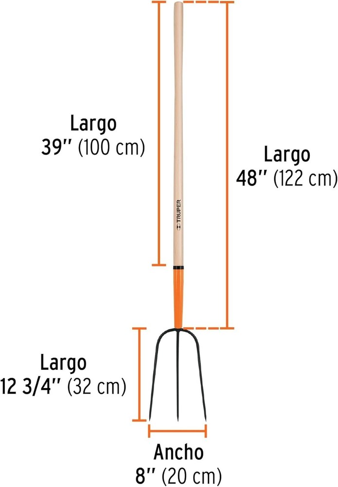 BPJ-3 3-Tine Manure Fork 8" 20cm