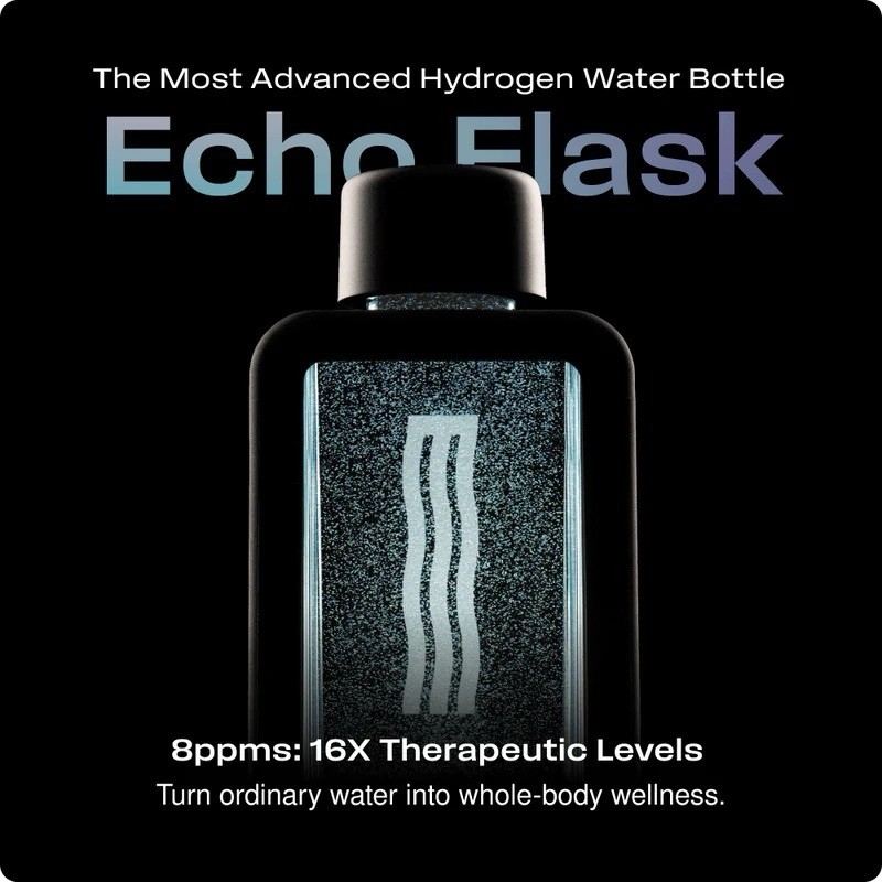 Echo Flask Hydrogen Water Bottle 12oz Active Hydration Solution - BRAND NEW