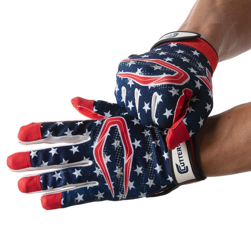 CUTTERS Game Day Receiver Glvs Flag L/XL