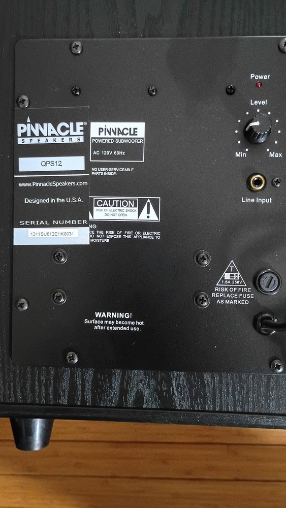 Pinnacle Speakers OPS12 Subwoofer, 12"
