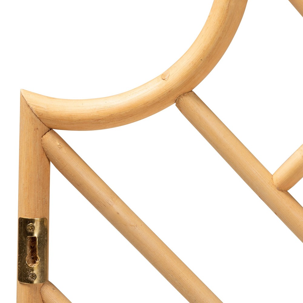 Headboard,Constructed from Natural RattanWall-mountable design,Openwork frame