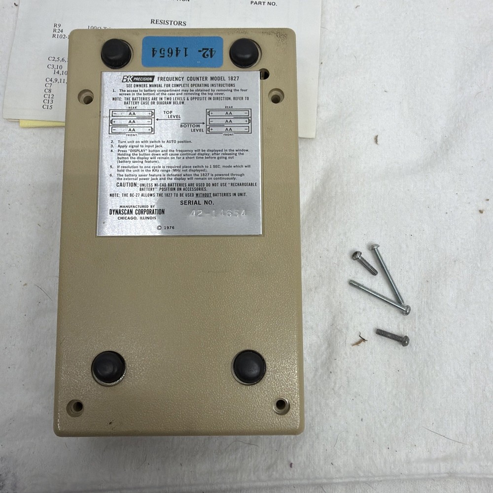 B+K Precision 1827 6 Digit Frequency Counter in Box - Untested But Powers On