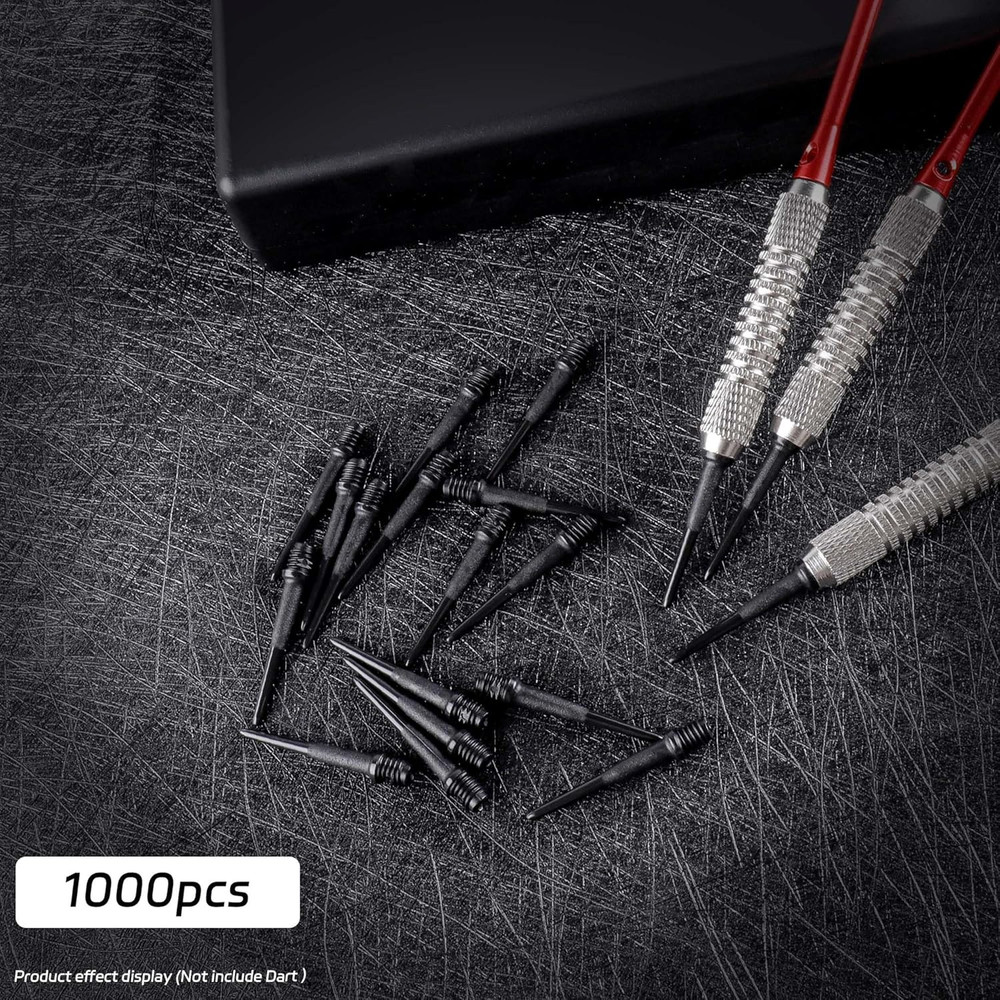 Cyeelife 2BA Thread Soft Tip Dart Points - Plastic Dart Tips - 100/1000 Pack Pre