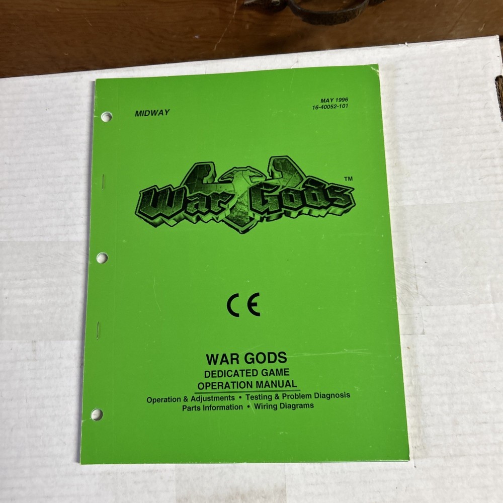 WAR GODS   MIDWAY    game manual