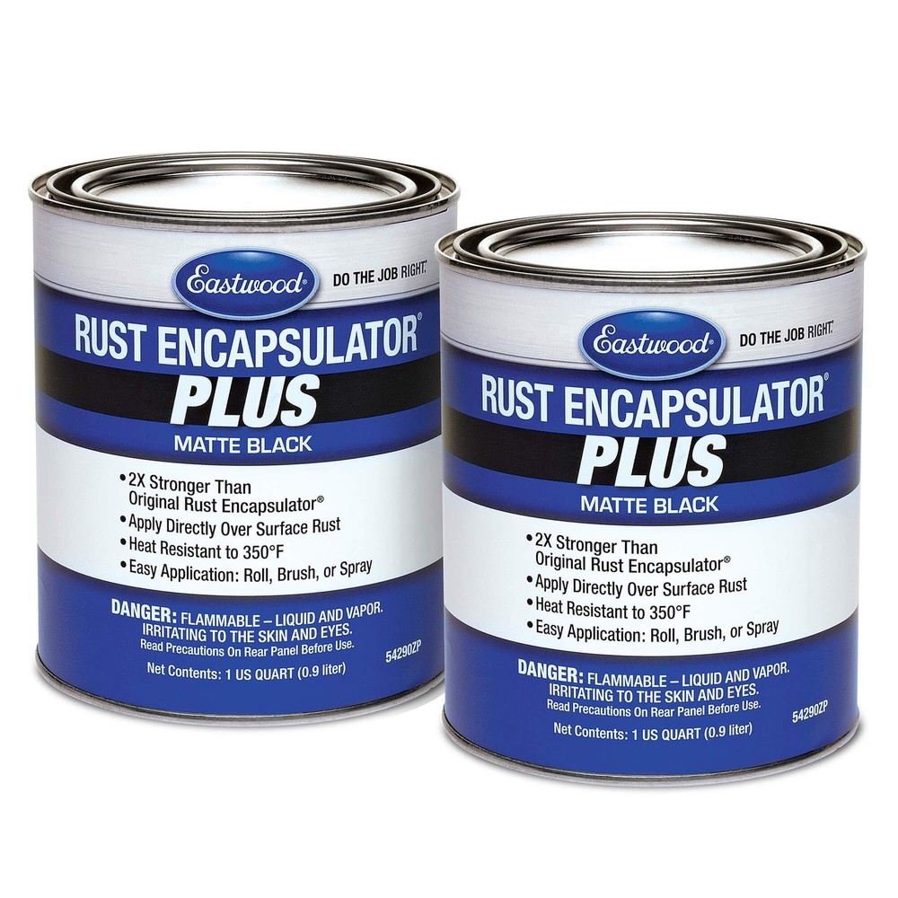 Eastwood Matte Black Rust Encapsulator Plus  Matte Black Quart 2 Pack