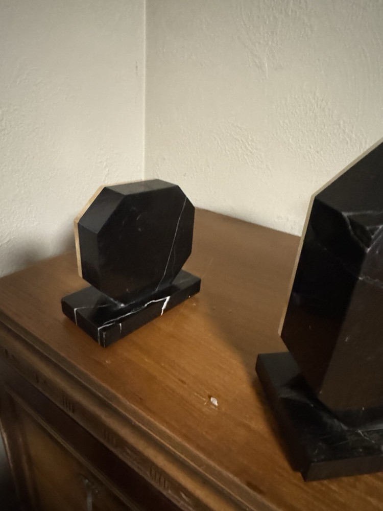 Art Deco Clock w/ Matching Bookends