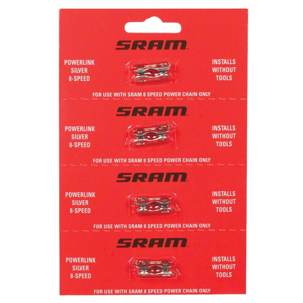 4 Pack - SRAM 8 Speed Chain Powerlink, Master Link, Quick Link - New