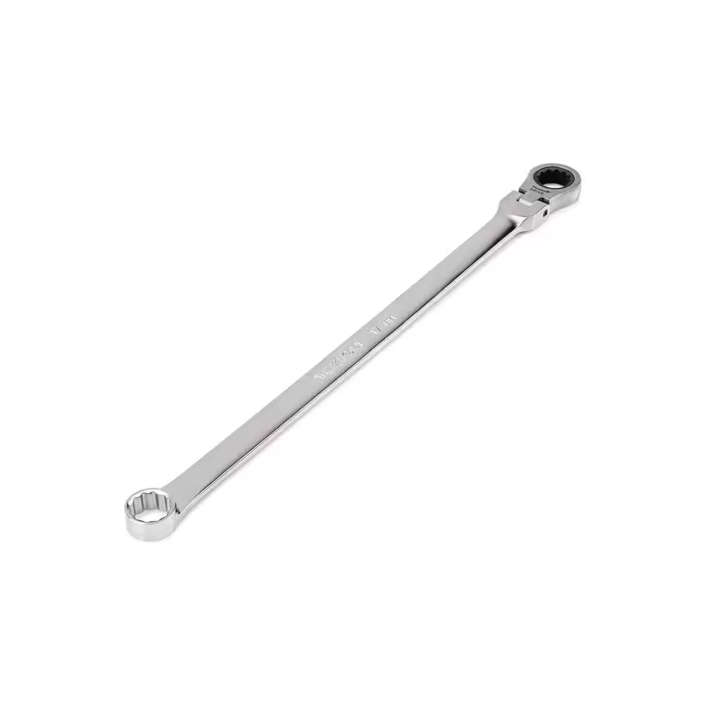 17 Mm Long Fixed/Flex Head 12-Point Ratcheting Box End Wrench