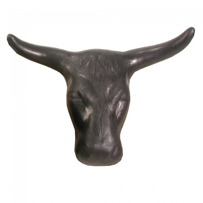 Tough-1 Black Steer Head Roping Dummy 58-7777-2-0 | Roping Training Tool