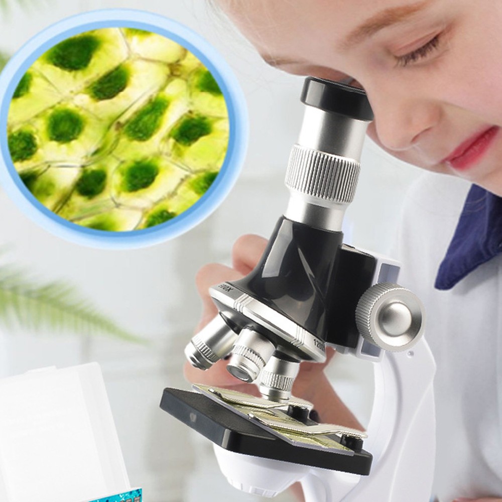 Kids Microscope Monocular Microscope Mini Kit for Beginner Biological Microscope