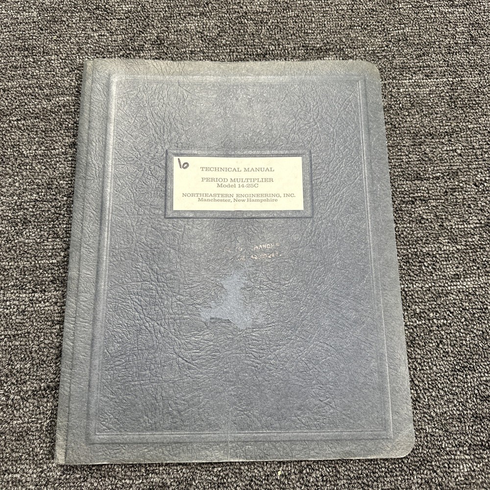 Northeastern Engineering Model 14-25C Period Multiplier Technical Manual