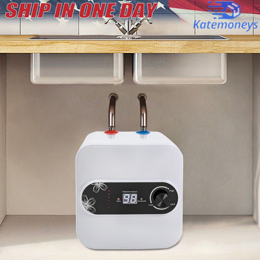 1.5KW Electric Mini-Tank Water Heater for RV Trailer Kitchen Under Sink Counter