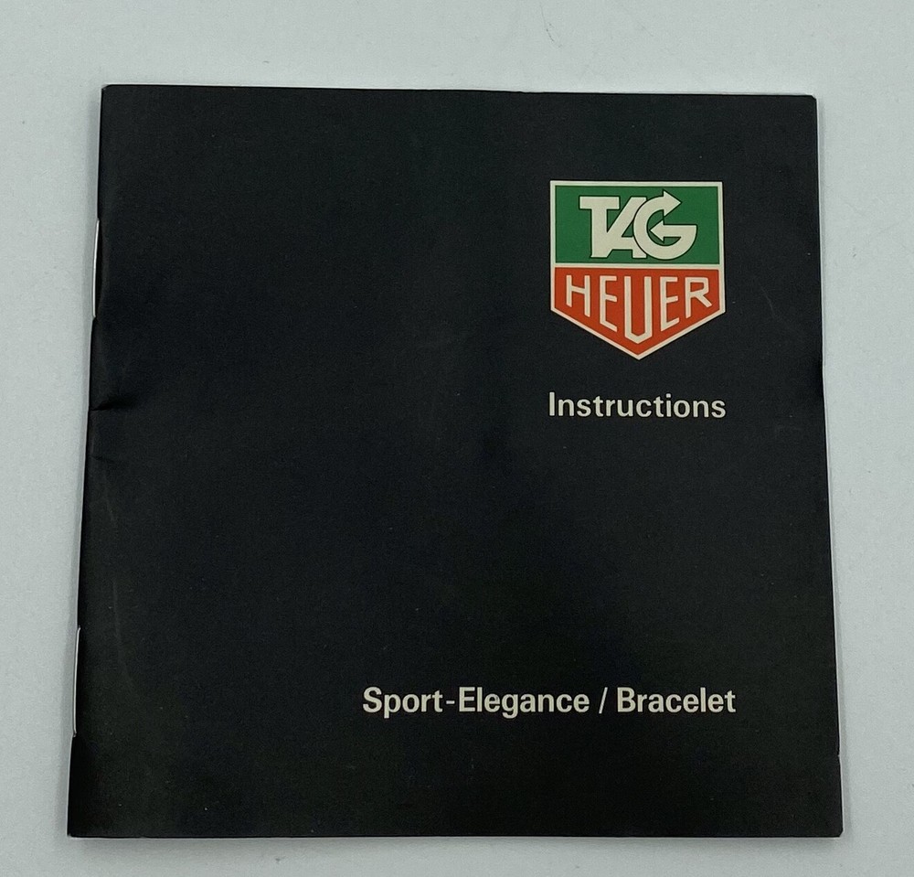 TAG Heuer Sport-Elegance/Bracelet Instruction Manual