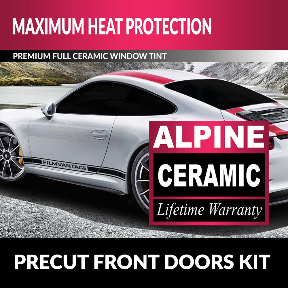 ALPINE CERAMIC PRECUT WINDOW TINT KIT FOR JEEP COMANCHE 88-92 FRONT DOORS