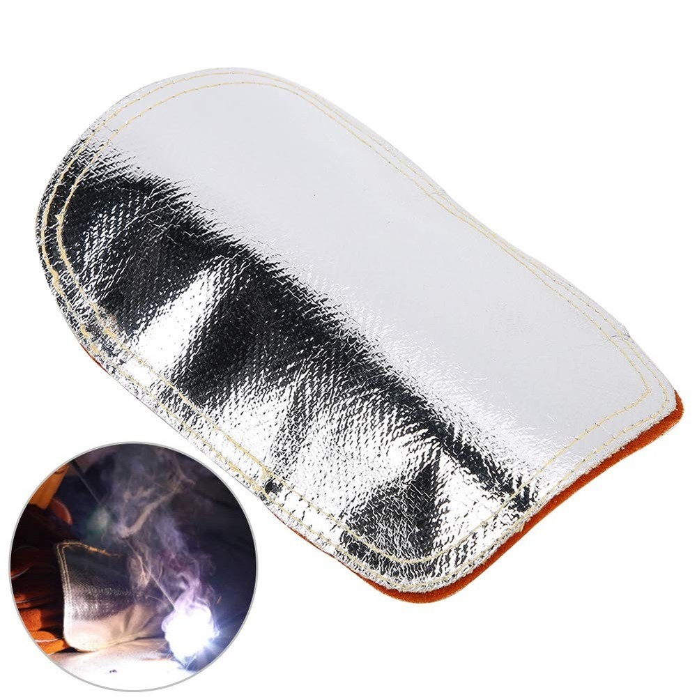 Welding Hand Pad,luminized Leather Back Hand Pad,Hand Heat Shield Welding Glo...