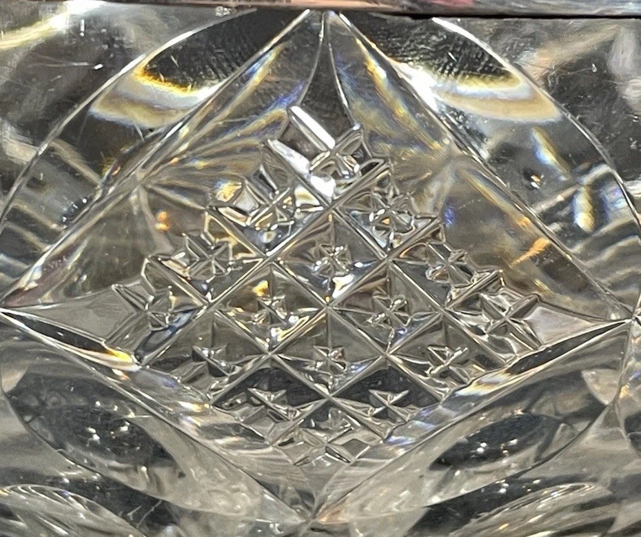 An 19thC Silver Mounted Cut Glass Centrepiece Bowl Hallmarked
