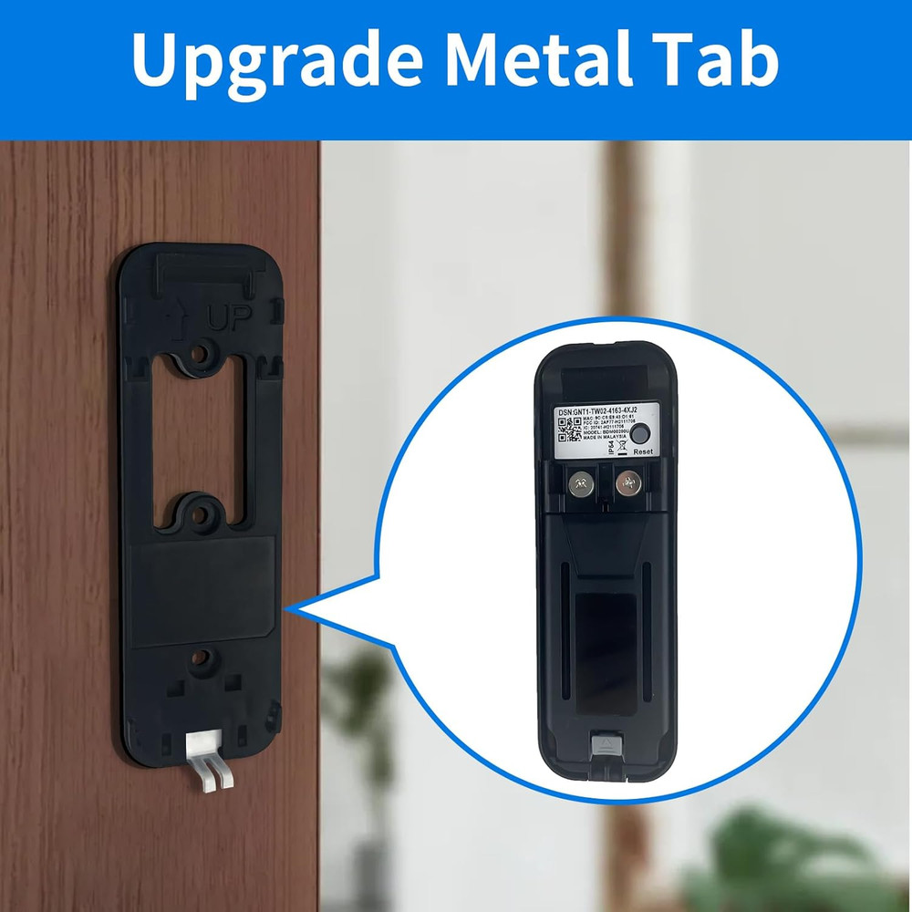 Blink Doorbell Mounting Plate Backplate 3-Hole Replacement Accessory Black