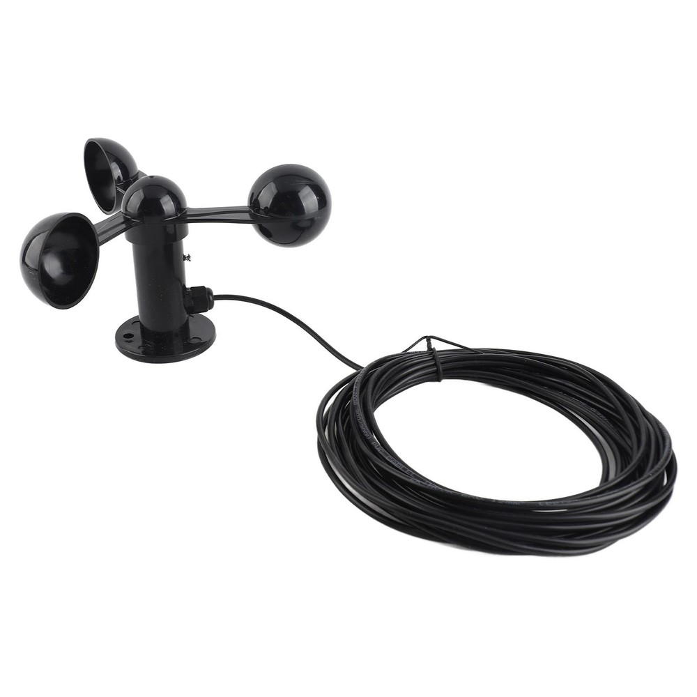 Anemometer Sensor Wind Speeds Cup With 8M Water Resistant Cable 4cm Mount
